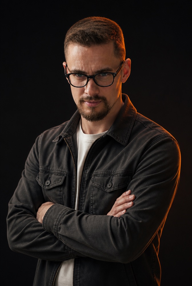 Matt Smith, marketing consultant for the trades, arms crossed in a charcoal work jacket